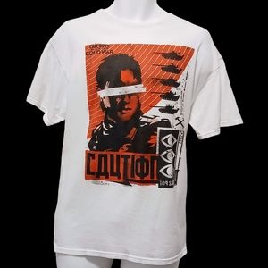 Call of Duty Shirt Mens Size Large Black Ops Cold War White Short Sleeve T-Shirt
